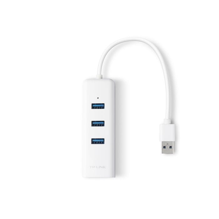 l2_1474963497903f_1_.jpg TP-LINK UE330 USB 3.0 3 portni HUB & RJ45 Gigabit Ethernet adapter - slika 1
